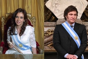 Ex presidenta Cristina Fernández de Kirchner (2007-2015) y Javier Milei, actual mandatario argentino.