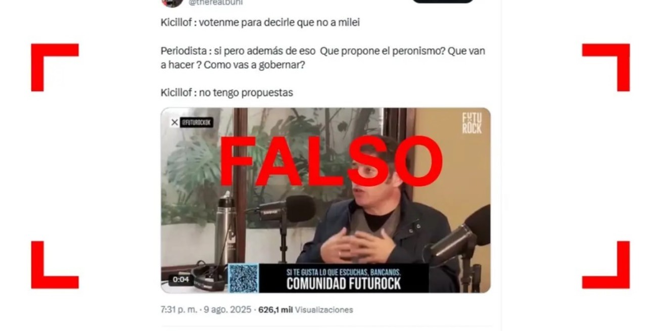 Es falso el video en el que Axel Kicillof contesta: “Hoy no tengo una propuesta, tenemos que buscarla”