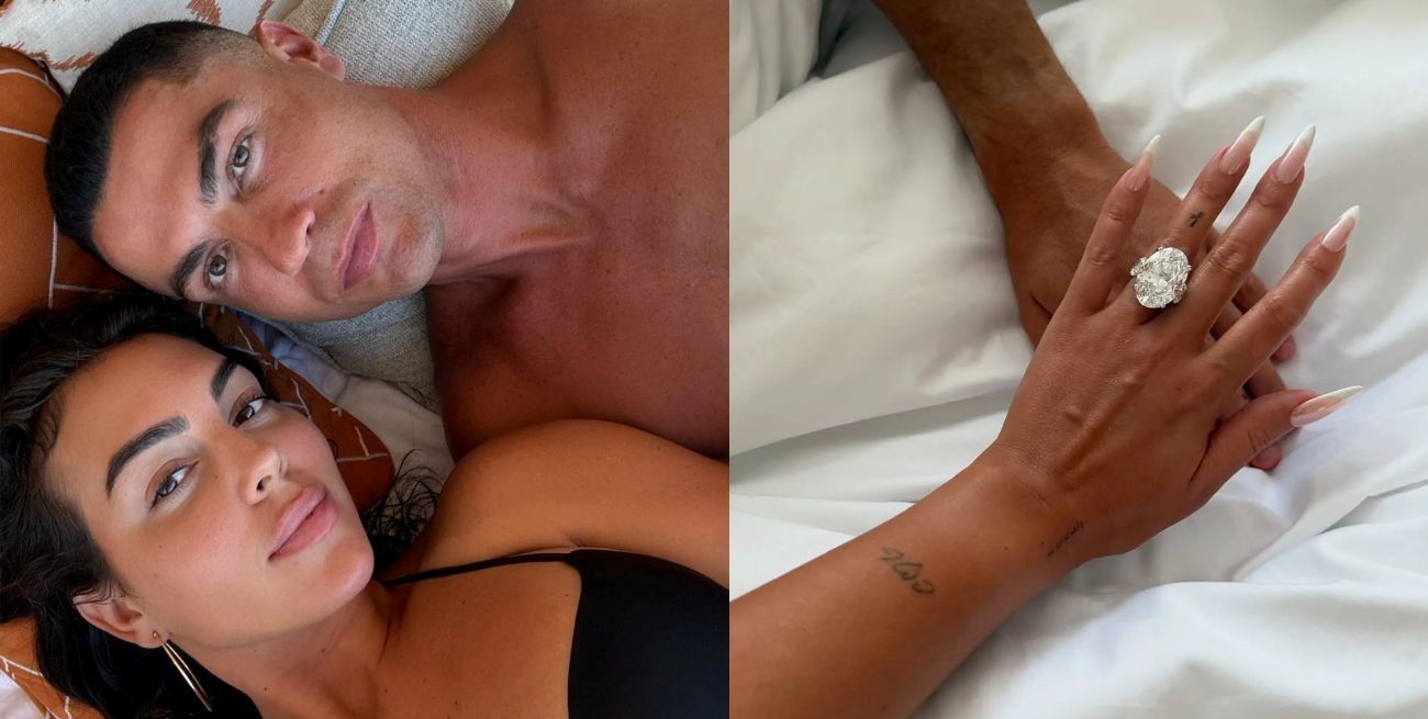 Georgina Rodríguez muestra un deslumbrante anillo de diamantes y confirma su compromiso con Cristiano Ronaldo