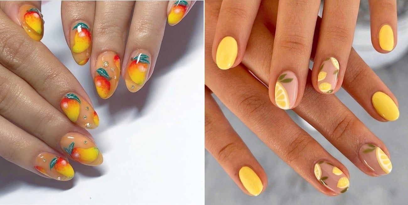 Cómo lograr la manicura de uñas de agua de frutas paso a paso