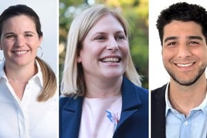 Tepp, Scaglia y Pellegrini del Frente Patria, Provincias Unidas y La Libertad Avanza, respectivamente.