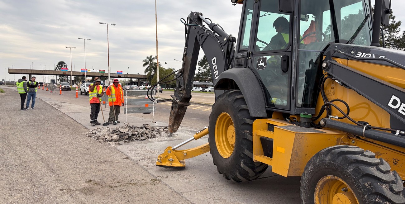 Comenzó la obra de bacheo de pavimento rígido en los accesos al Túnel Subfluvial