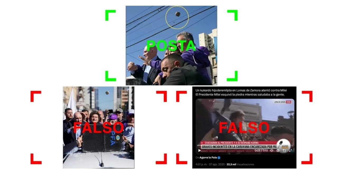 Agresión a Javier Milei en Lomas de Zamora: qué imágenes son verdaderas y cuáles falsas