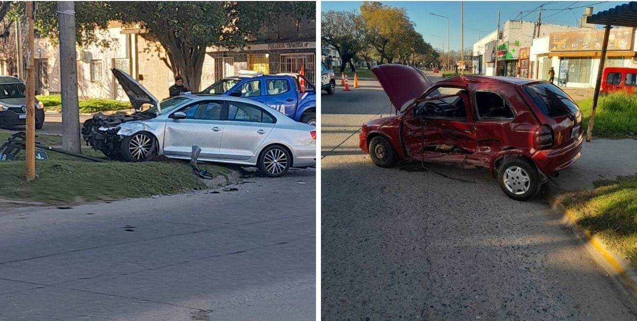 Fuerte choque en A. del Valle y Pavón; un niño de 9 años entre los heridos