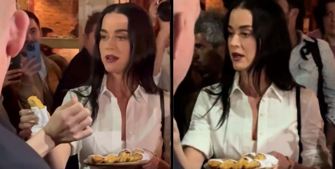 Katy Perry sorprendió a sus fans repartiendo empanadas afuera de un restaurante