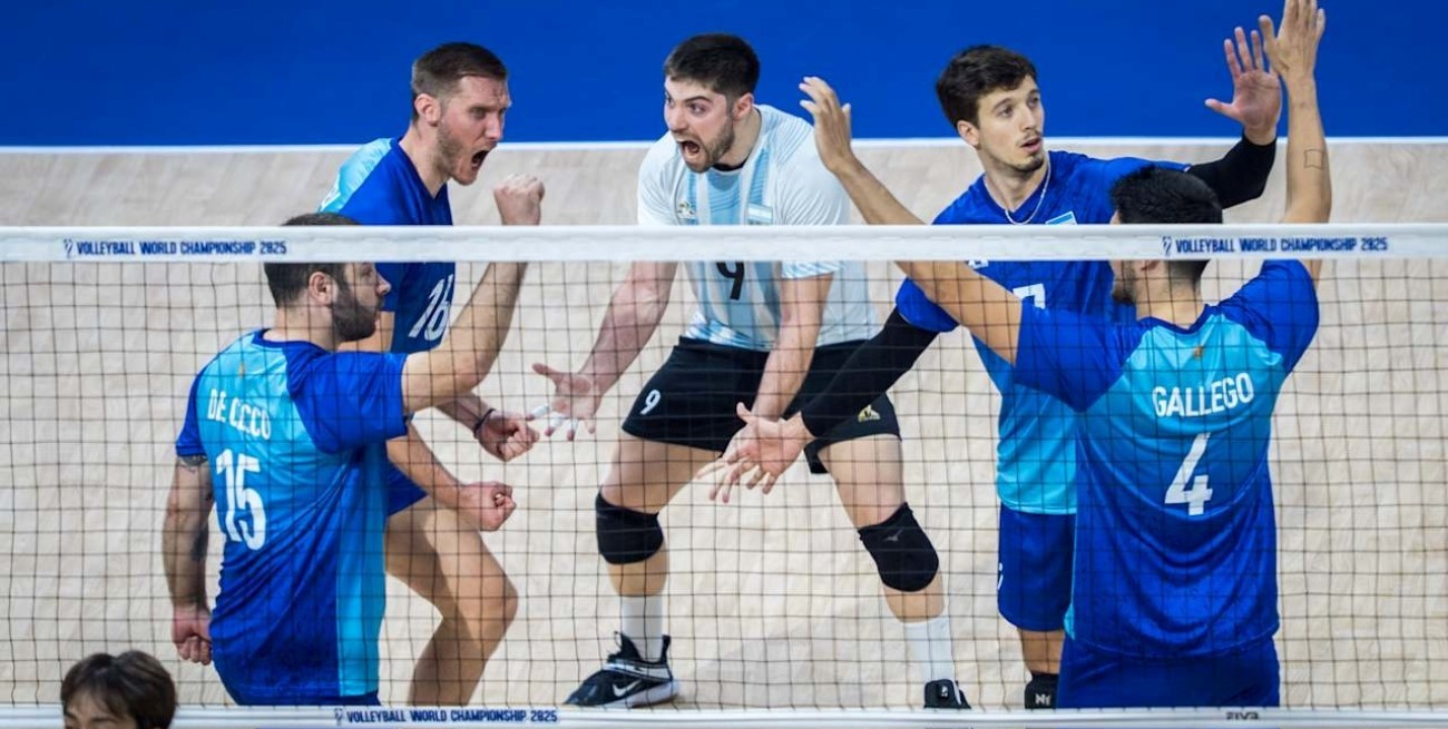 Argentina venció a Corea del Sur en el segundo partido del Mundial de Voley