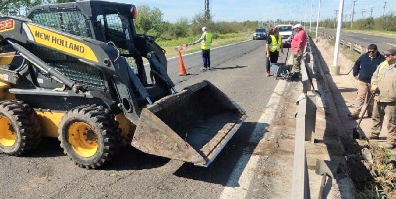 Vialidad Nacional avanza con obras de mantenimiento en la Circunvalación Oeste