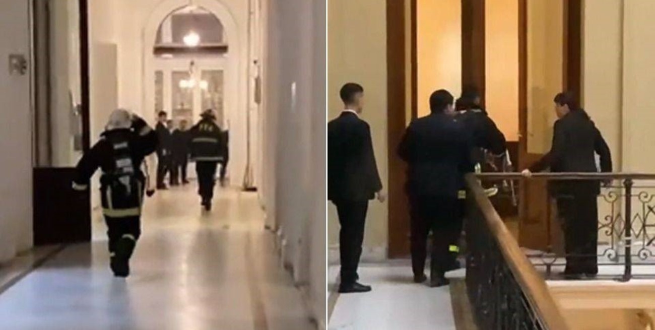 Se registró un incendio en el primer piso de la Casa Rosada