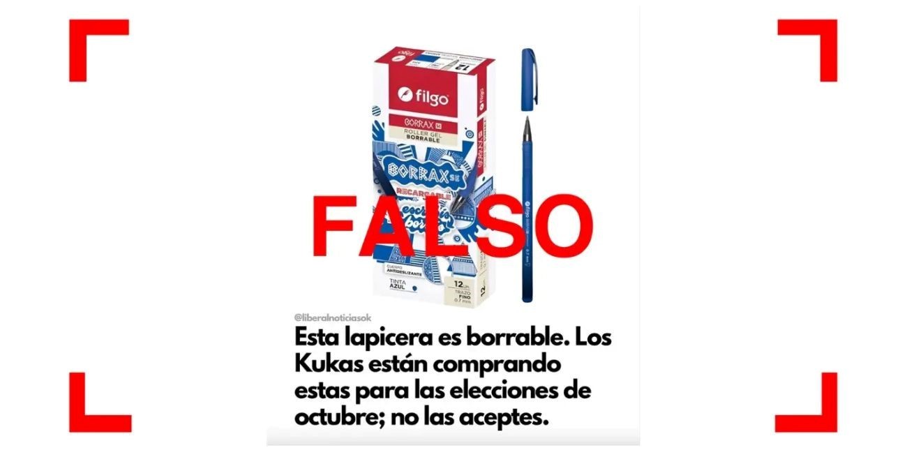 Las lapiceras para las elecciones de 2025 no se borran ni son marca Filgo: son indelebles y marca Ezco