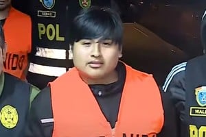 "Pequeño J", tras ser detenido en Perú.