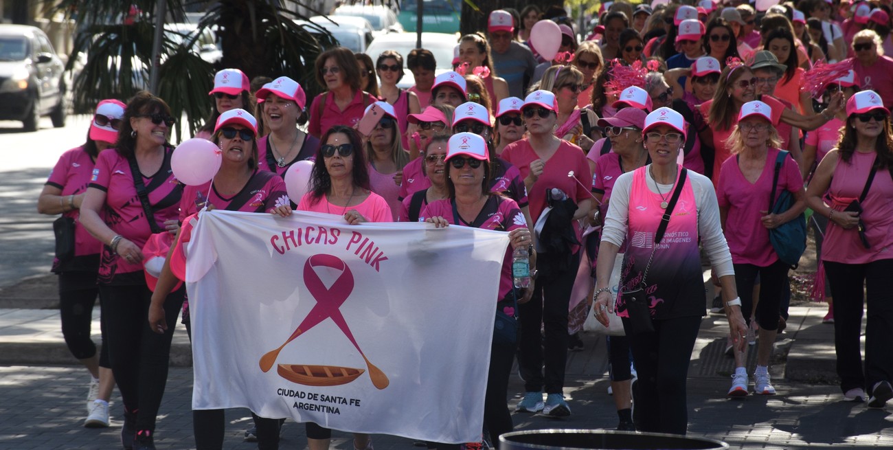 Este sábado se realiza la caminata contra el cáncer de mama en Santa Fe