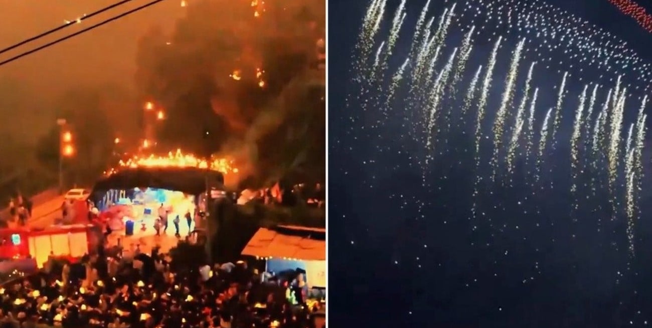 Video: múltiples heridos durante un fallido espectáculo de drones y fuegos artificiales en China