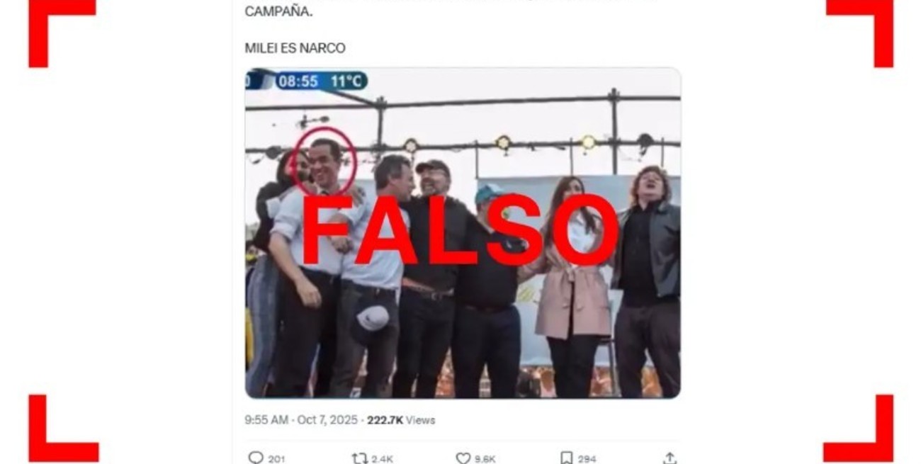 No, Fred Machado no aparece con Javier Milei en esta foto de la campaña de 2021: es el legislador porteño Leonardo Saifert