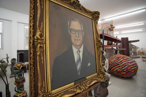 El cuadro de Sylvestre Begnis, guardado en el Rosa Galisteo. Foto: Fernando Nicola