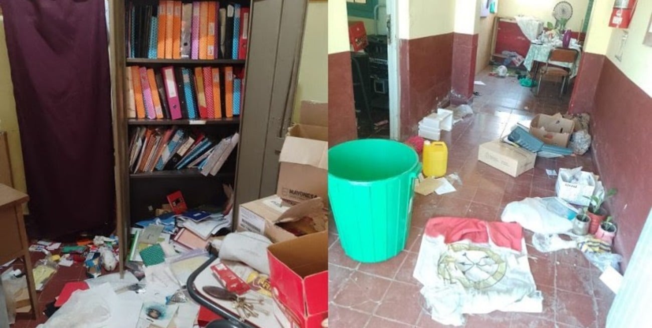 Vandalizaron y robaron dos aires en la escuela que fue cerrada por peligro de derrumbe en Malabrigo
