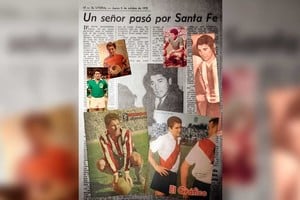 El Vasco en los clubes donde jugó y la Selección Argentina, y una publicación de su paso inolvidable por Colón, en varias oportunidades de la década del setenta.