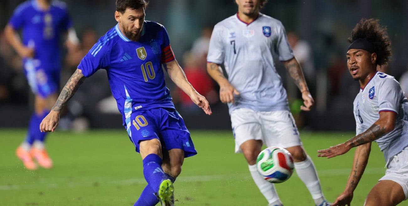 Argentina goleó a Puerto Rico por 6 a 0 en el Chase Stadium de Miami