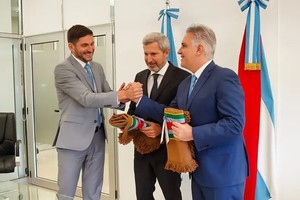 Gobernadores de la Región Centro. Maximiliano Pullaro, Rogelio Frigerio y Martín Llaryora, referentes de Provincias Unidas.