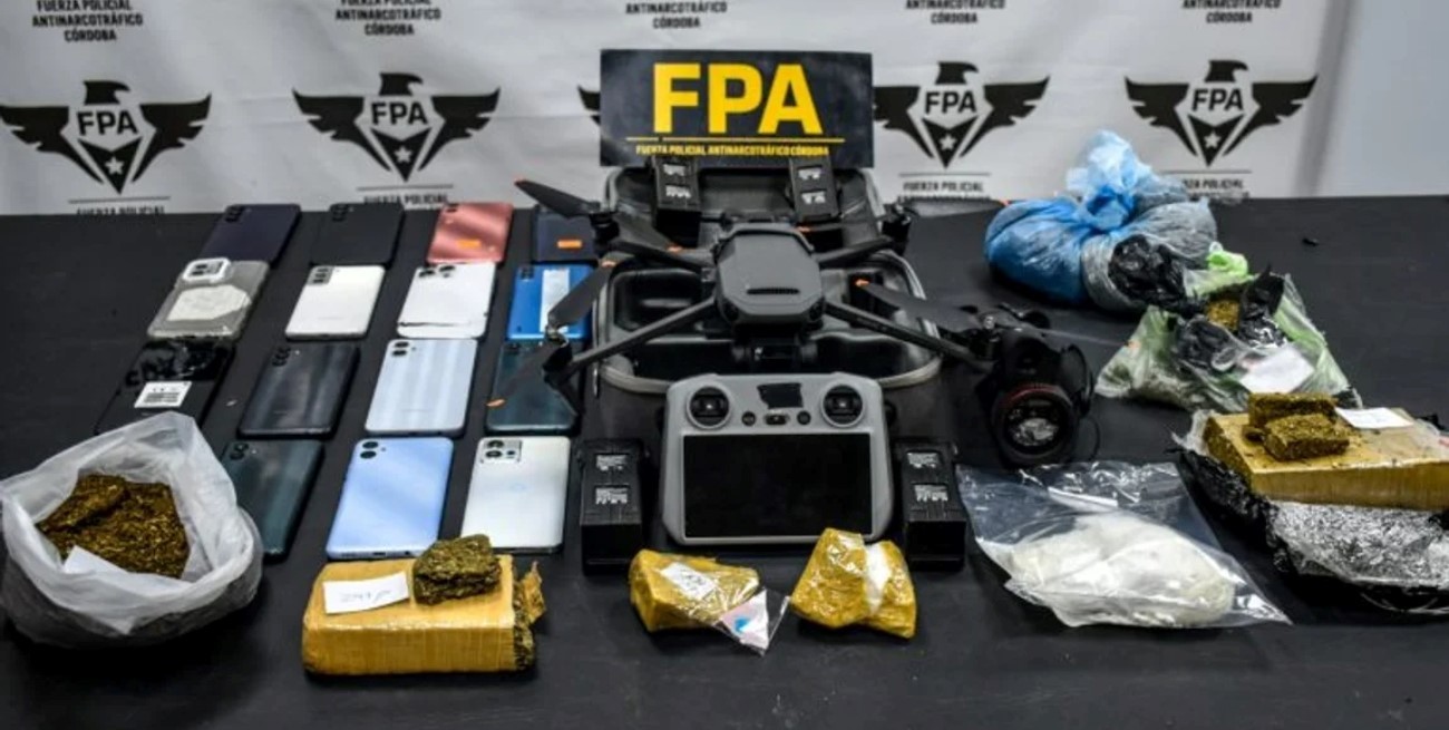 Córdoba: cayó una banda narco que ingresaba drogas a la cárcel con drones