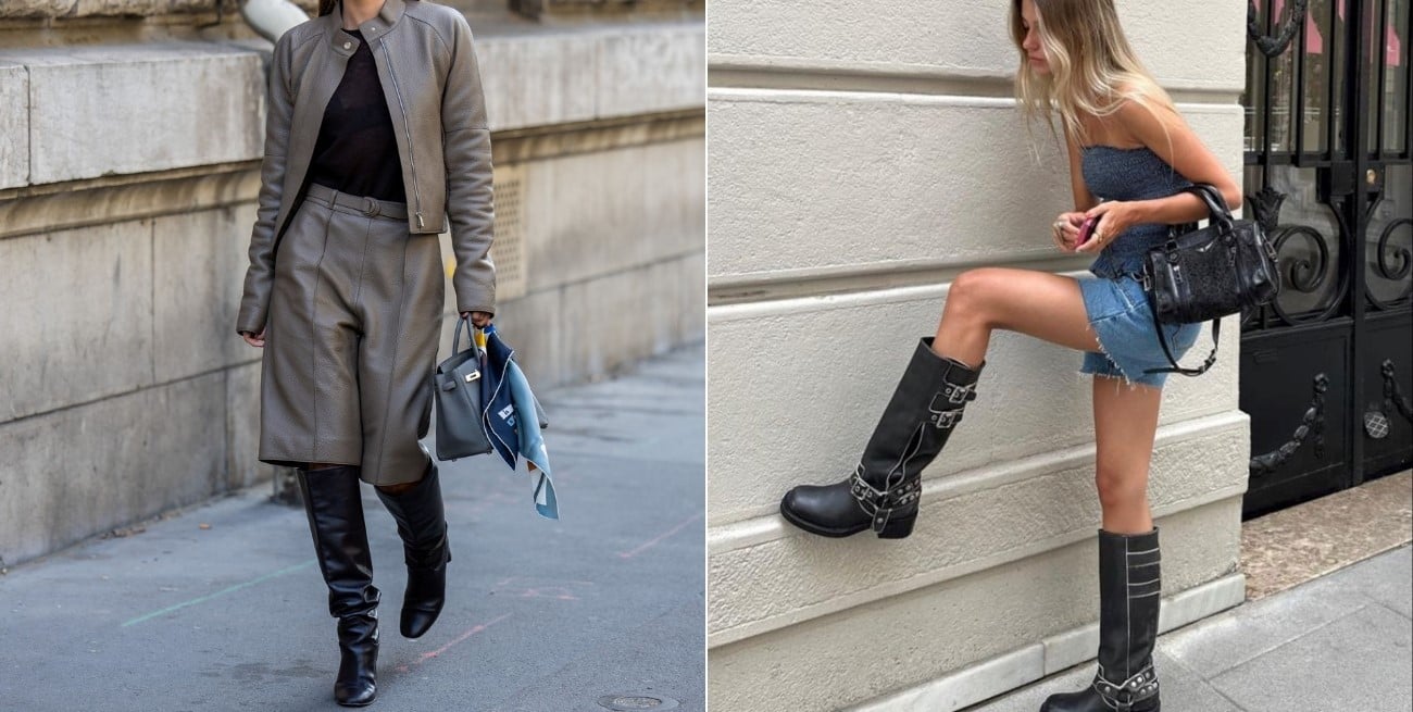 Bermudas y botas altas marcan la moda urbana para el verano