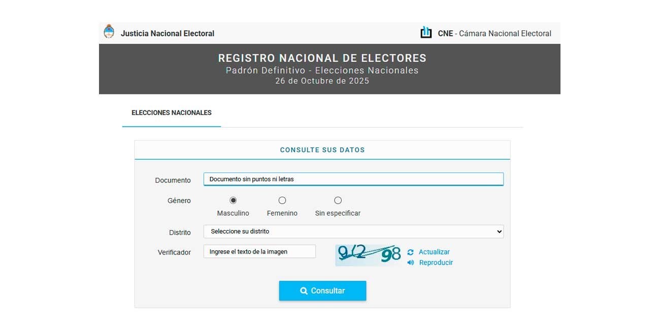 ¿Dónde voto?: consultá el padrón de las elecciones de este domingo