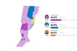 La "bota" pintada de lila.