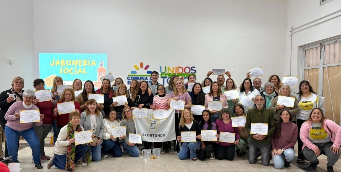 Jabonería Social en Elortondo: 34 personas completaron la formación impulsada por la diputada Galnares