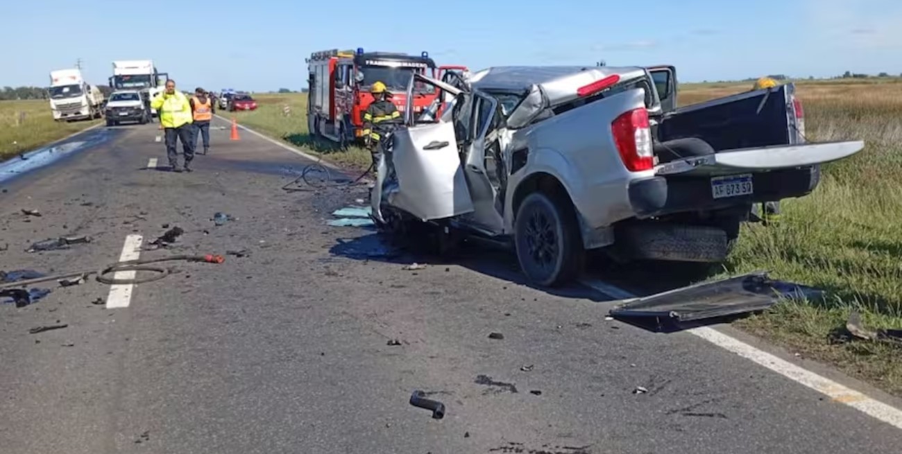 Violento choque frontal en la Ruta Nacional 5 deja una persona fallecida 