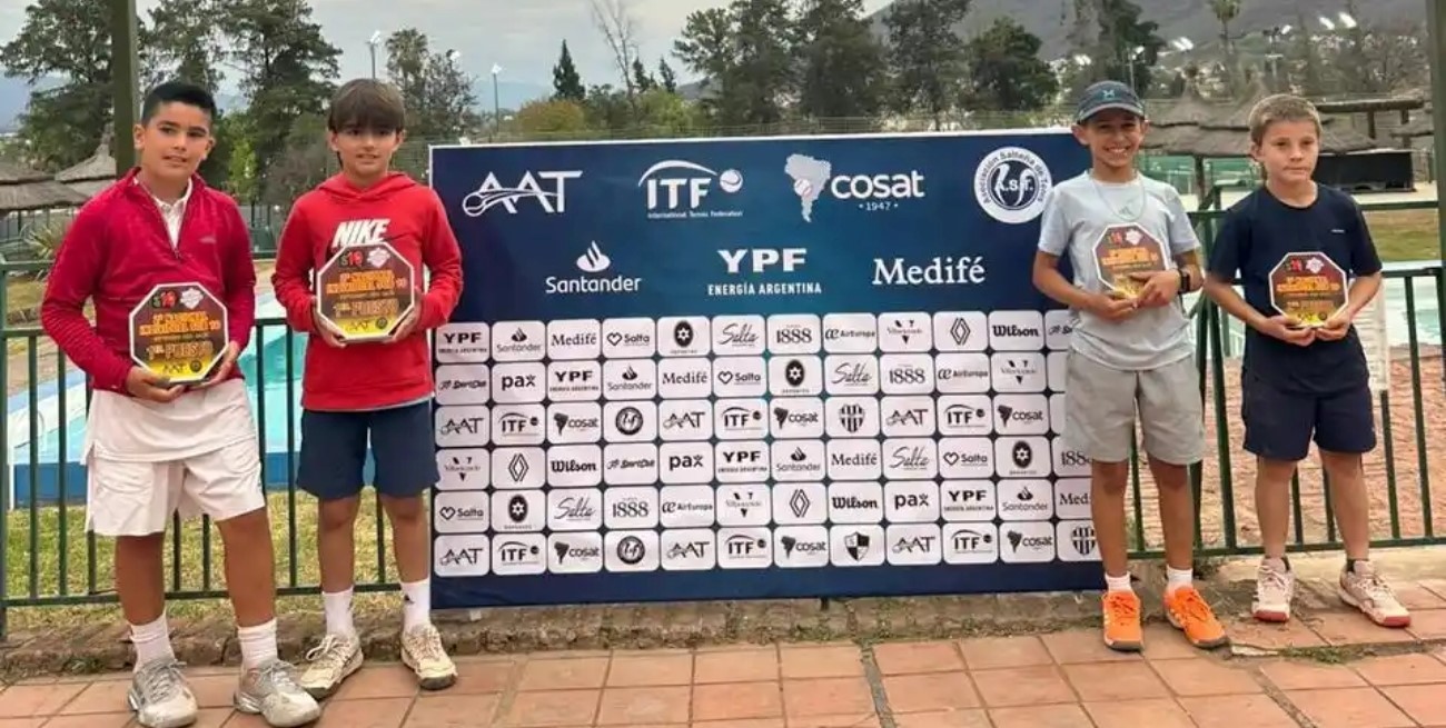 Dos venadenses brillaron en el Nacional Sub-10 de tenis y le dieron otro título a Santa Fe