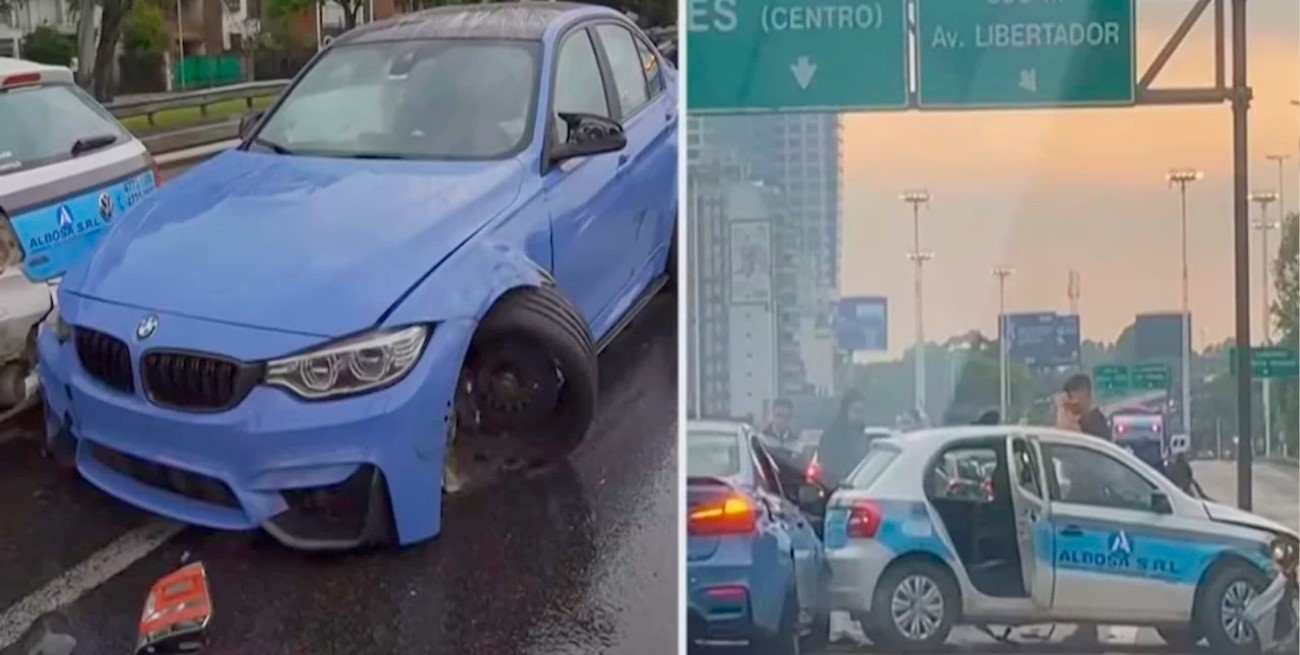 General Paz: un BMW colisionó a dos autos y causó caos en Saavedra
