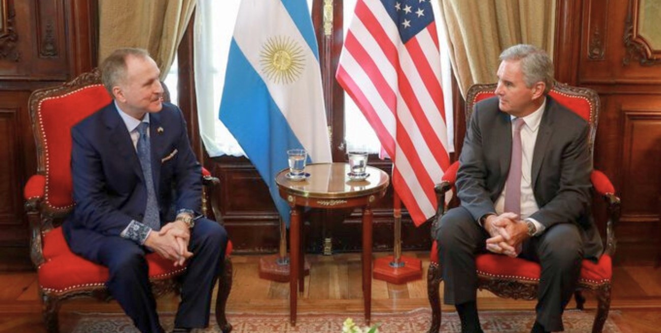Quirno recibió las credenciales de Peter Lamelas, nuevo embajador de Estados Unidos