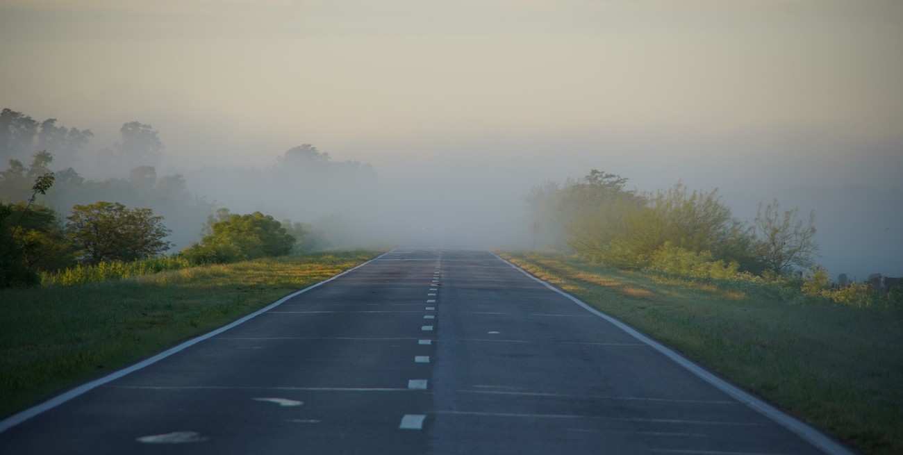 Reducción de visibilidad por bancos de niebla en rutas del norte santafesino