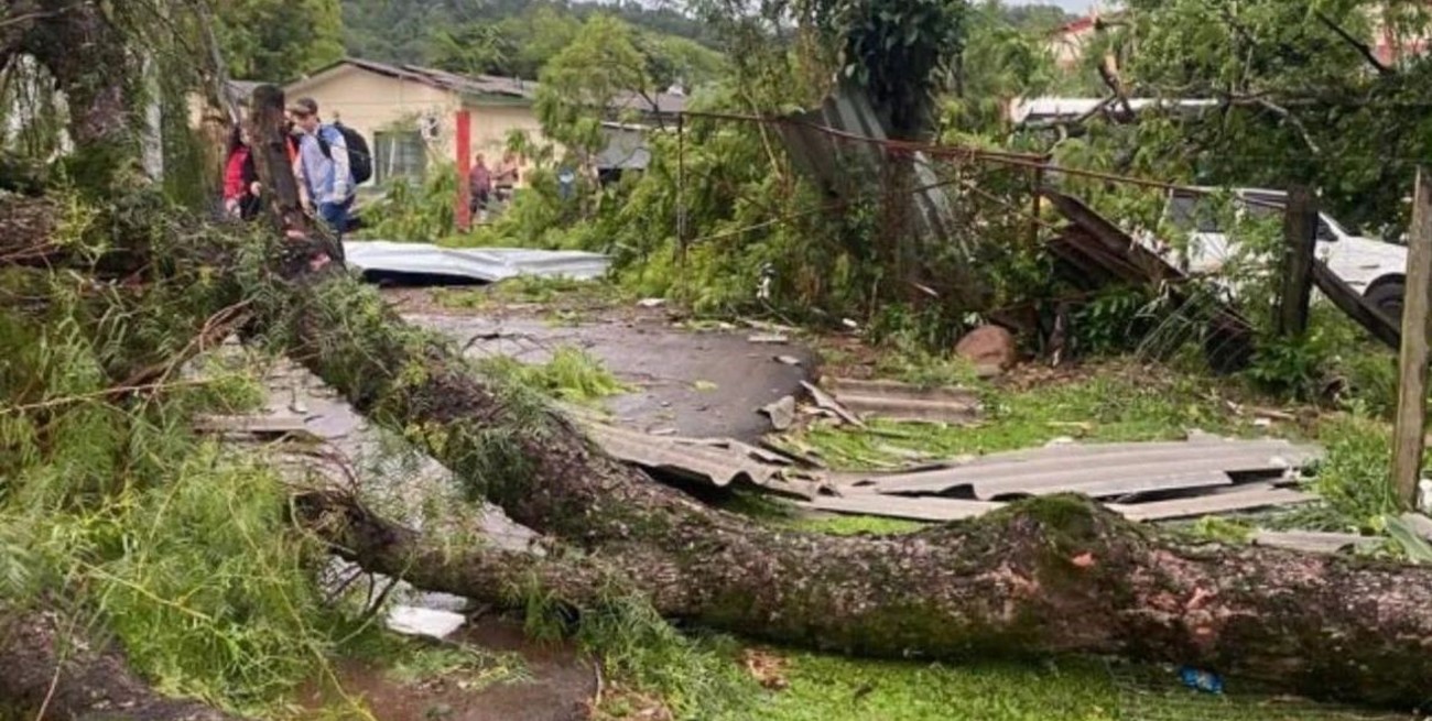 Tornados y tormentas severas provocan daños en Misiones y zonas fronterizas