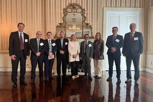 La comitiva argentina que integró la misión a Estados Unidos.