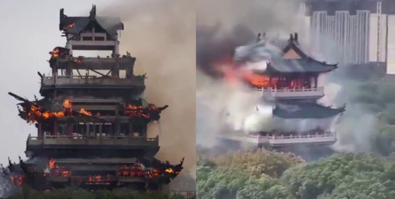Un incendio en el milenario templo Yongqing pone en alerta a la comunidad china