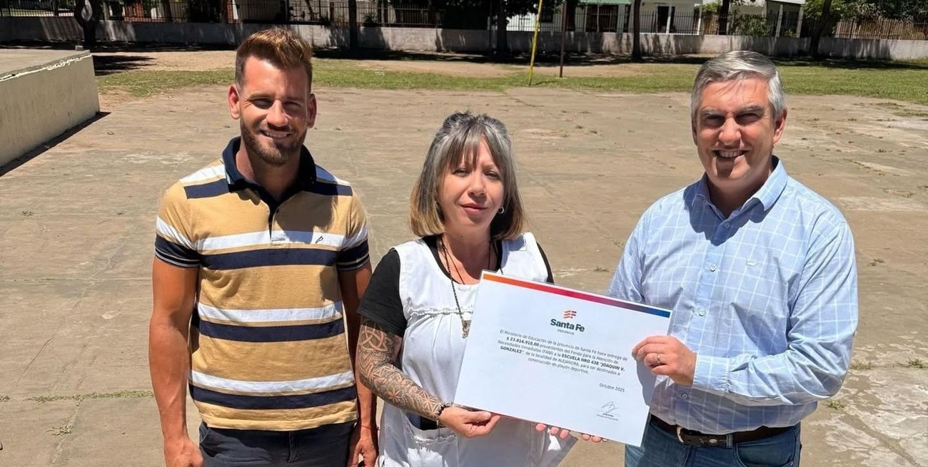 Alejandra: nueva inversión educativa para modernizar el playón de la Escuela 438