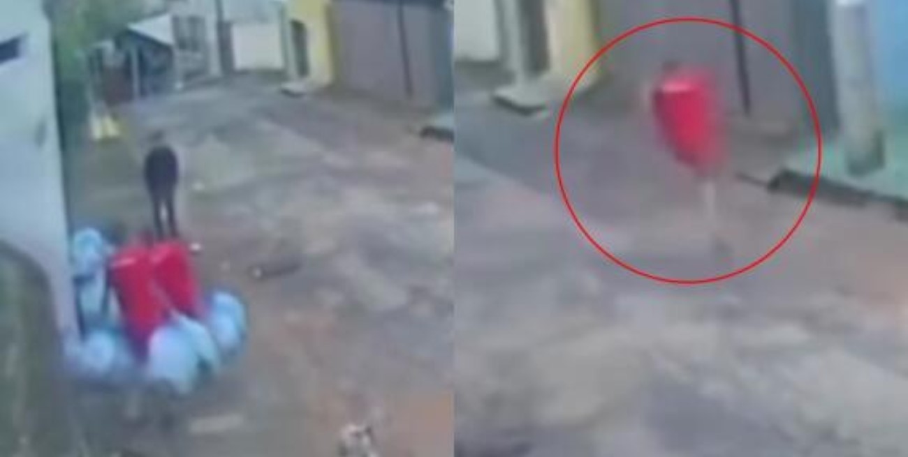 Video: un preso se escapó de penal de Brasil mientras sacaba la basura