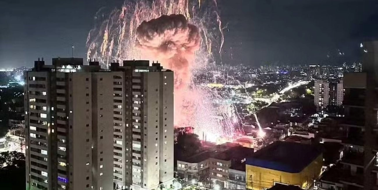 Video: pánico en San Pablo tras una explosión en un depósito de fuegos artificiales