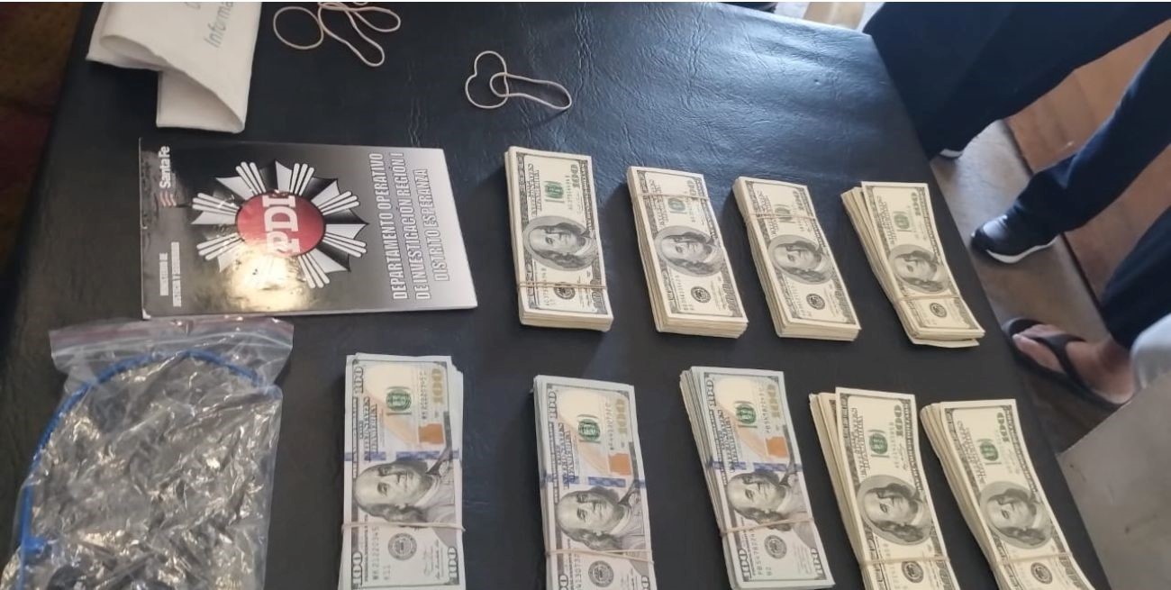 Secuestran importante suma de dólares y pesos por un hecho de robo