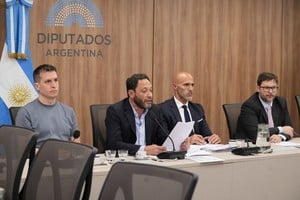 El diputado nacional Maximiliano Ferraro lee el informe final de la  Comisión Investigadora sobre el caso $Libra. Foto: Cámara de Diputados
