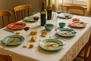 "Era ese instante en que la sobremesa puede volverse confidencia (…)". Iba todo bien hasta que, de pronto, alguien insinuó algo que podía estar relacionado con la cuestión política de la semana.