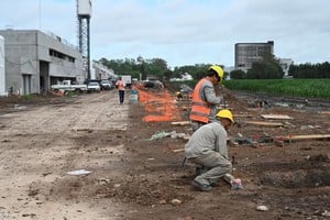 Para el ministro de Trabajo, la obra pública impulsa el empleo en Santa Fe. La cárcel de Recreo en construcción. Foto: Flavio Raina.
