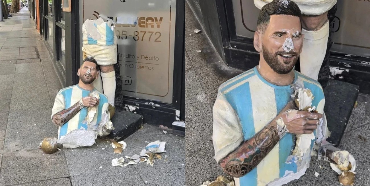 Atacaron una estatua de Lionel Messi en Mar del Plata