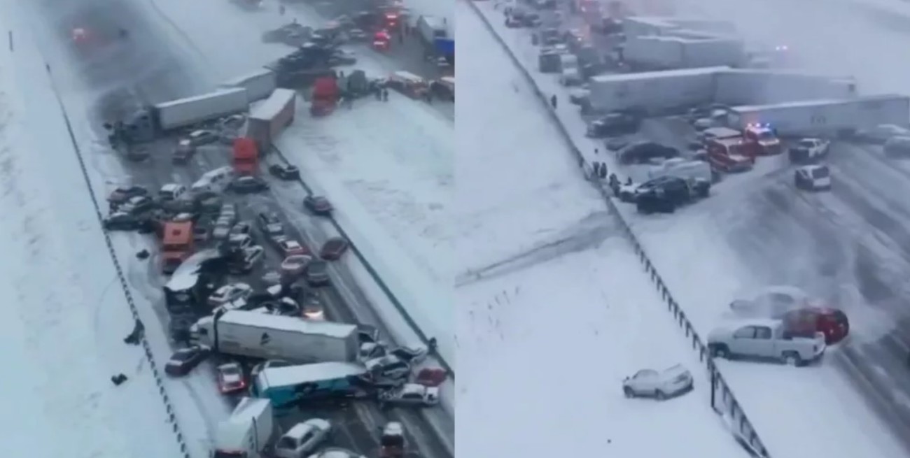 Una nevada brutal azotó Indiana y desató choques en cadena que involucraron hasta 50 vehículos