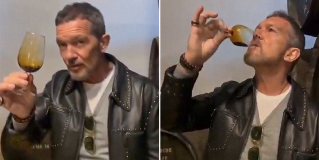 Antonio Banderas probó un vino de 1728 y su reacción se hizo viral