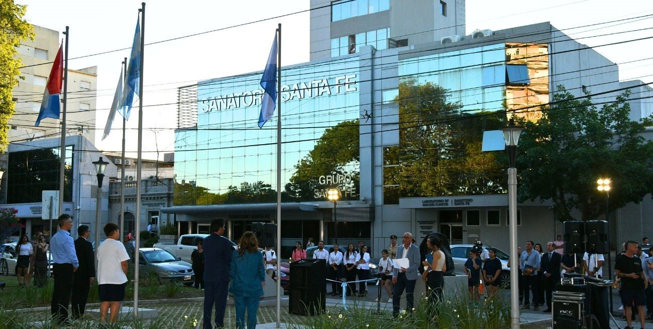 "Paseo Gral. Belgrano", el nuevo espacio verde que la ciudad suma con el apoyo del Sanatorio Santa Fe