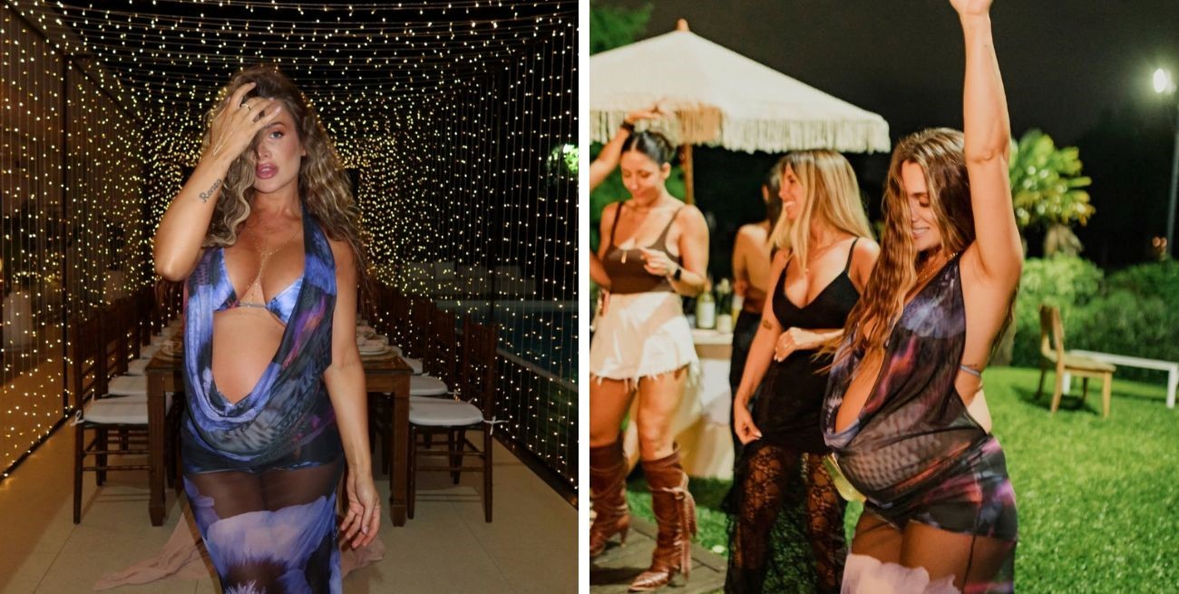 Cami Homs celebró su cumpleaños en la recta final del embarazo en una reunión íntima 