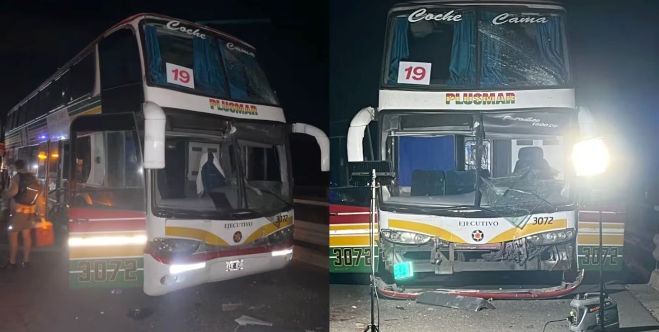 Ruta 8: tres micros de hinchas de Estudiantes chocaron camino a Santiago del Estero