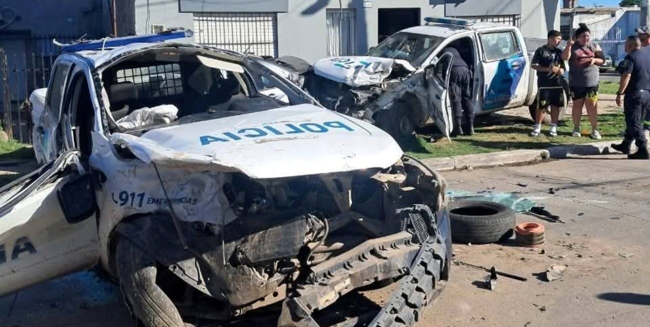 Video: dos patrulleros chocaron en plena persecución en González Catán