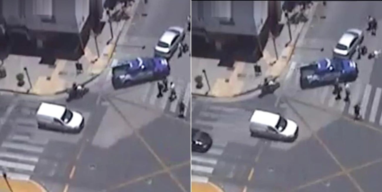 Video: fue atropellada en pleno centro de Córdoba mientras cruzaba la calle